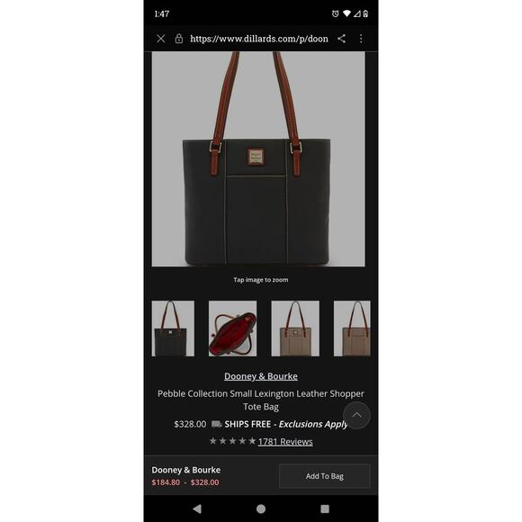 Dooney & Bourke Pebble collection Lexington black medium sized purse. Regency - Picture 3 of 12